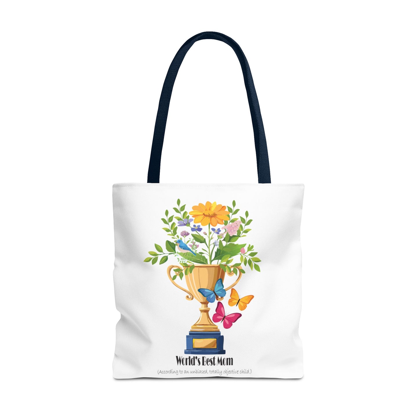 Floral Trophy Tote Bag - World's Best Mom Design