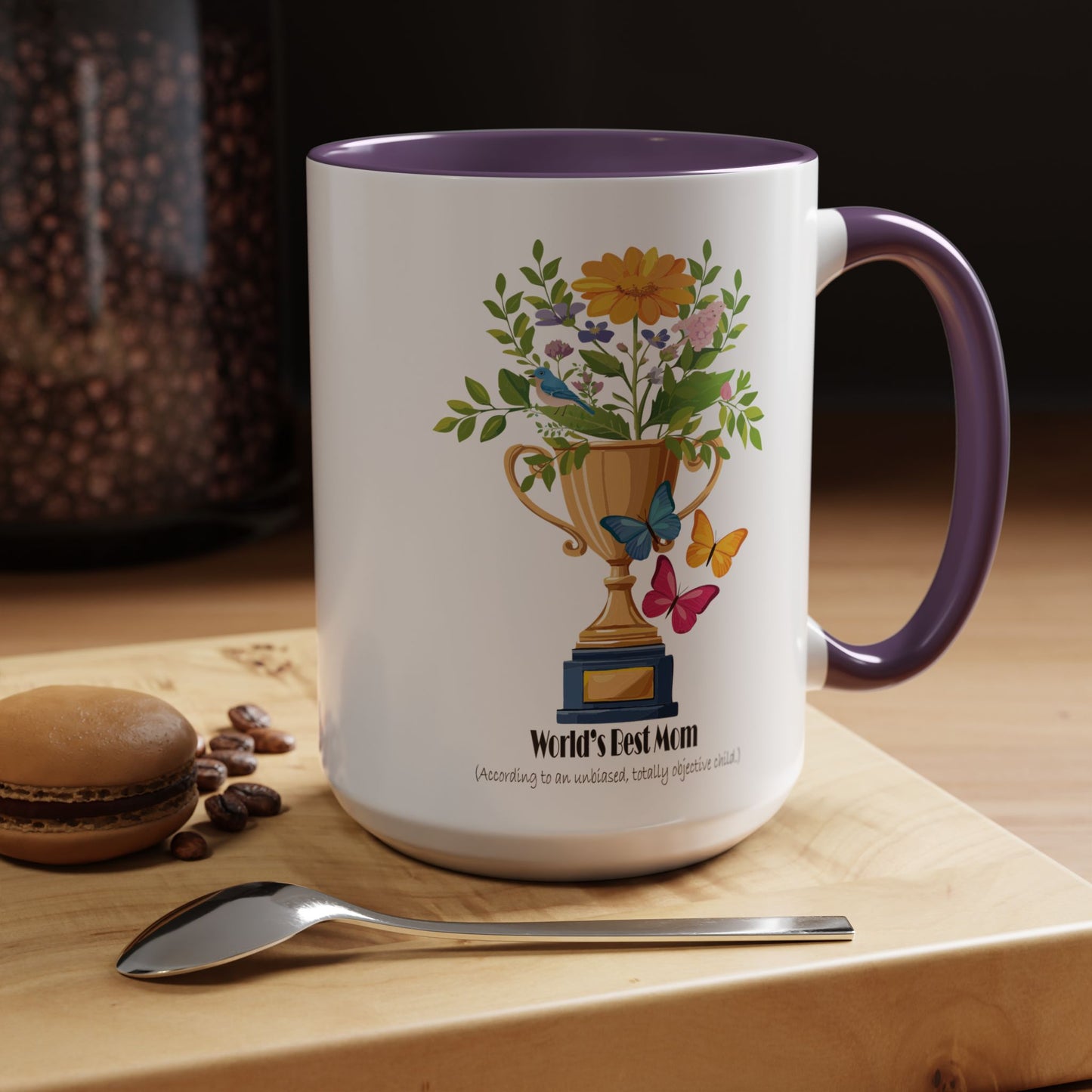World's Best Mom Accent Coffee Mug - Perfect Gift for Mother's Day