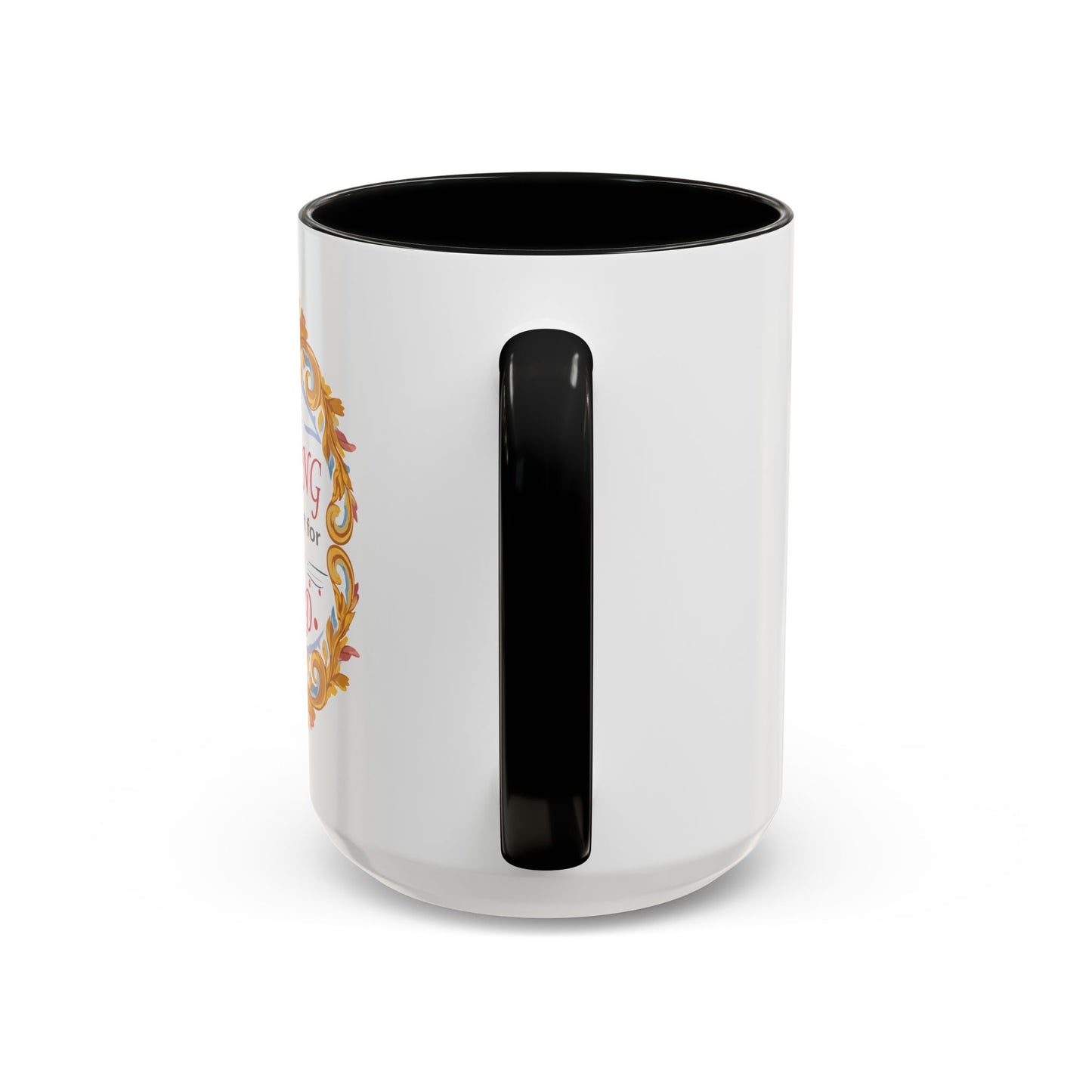 Taza de café con acento inspirador: "Esfuérzate y espera en el Señor"