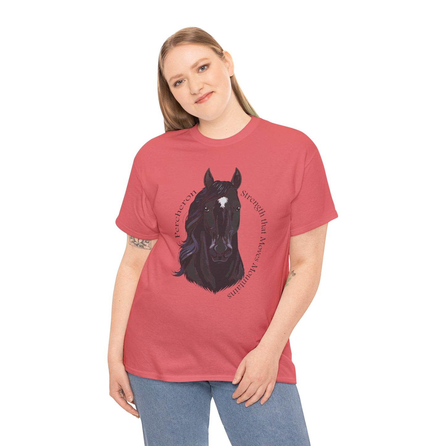 Percheron Unisex Heavy Cotton Tee - Horse Design
