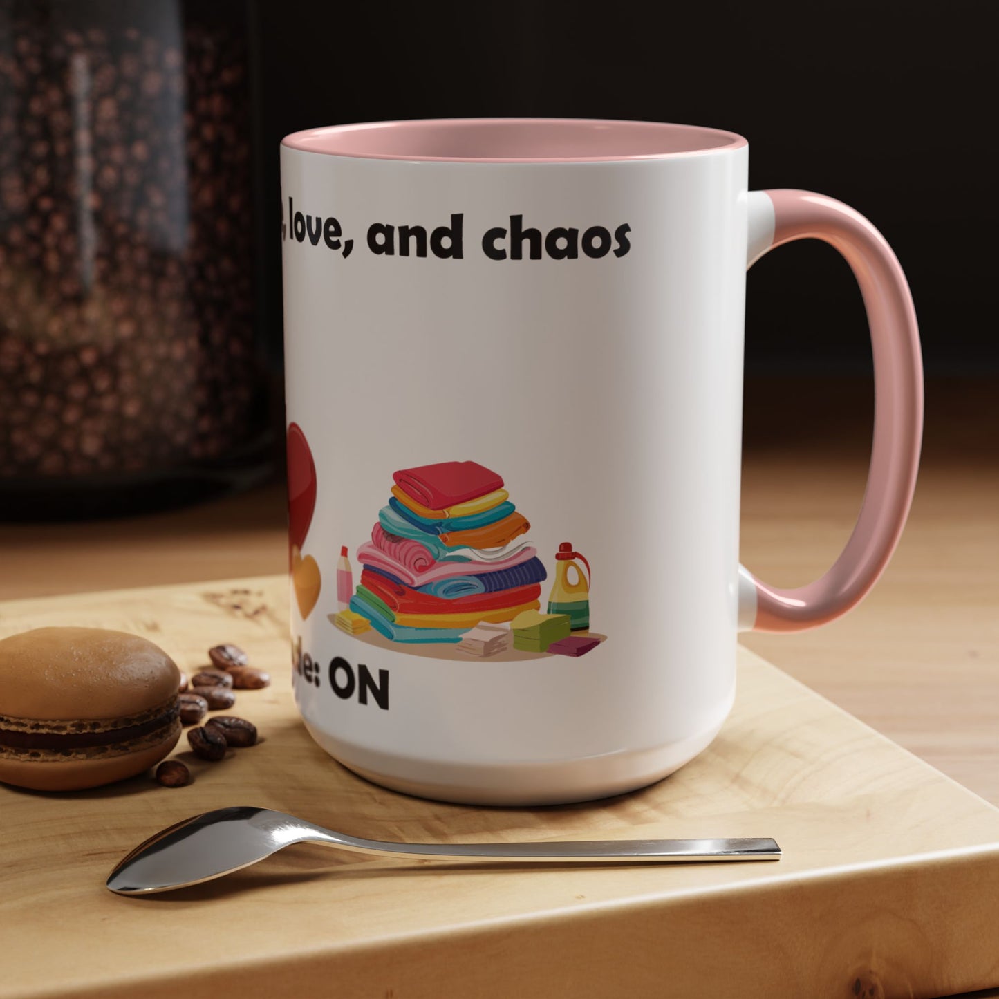 Mom Life Coffee Mug - 'Fueled by Coffee, Love & Chaos' - Perfect Gift for Moms