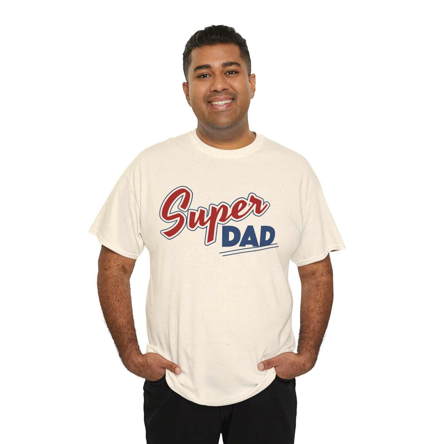 Super Dad Unisex Heavy Cotton Tee - Perfect Gift for Father's Day, Birthdays, and Family Celebrations