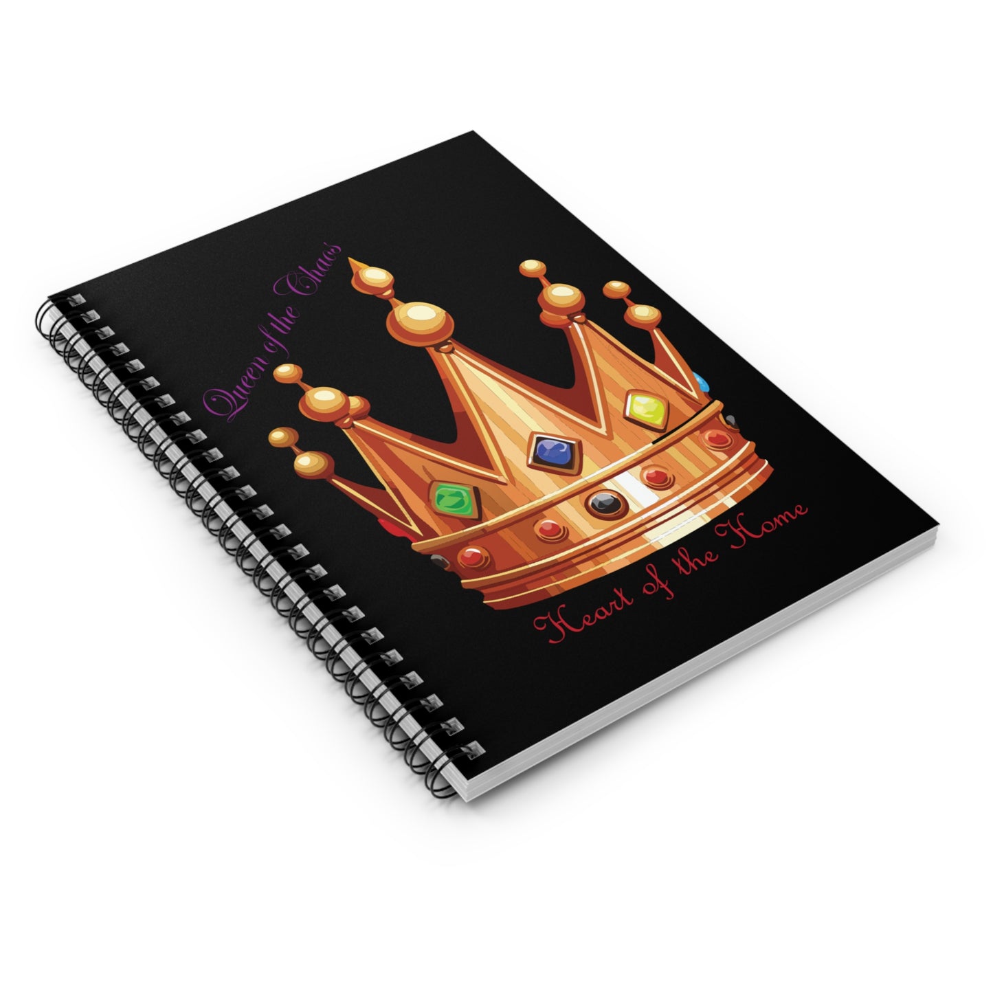 Queen of the Chaos Spiral Notebook - Heart of the Home