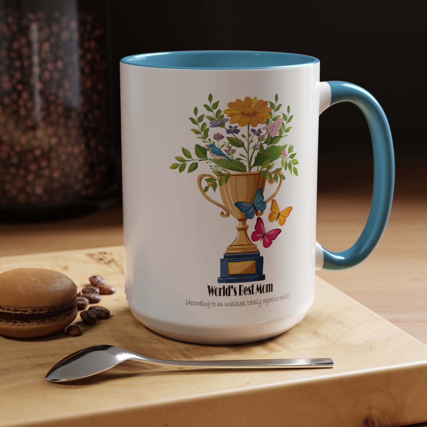 World's Best Mom Accent Coffee Mug - Perfect Gift for Mother's Day