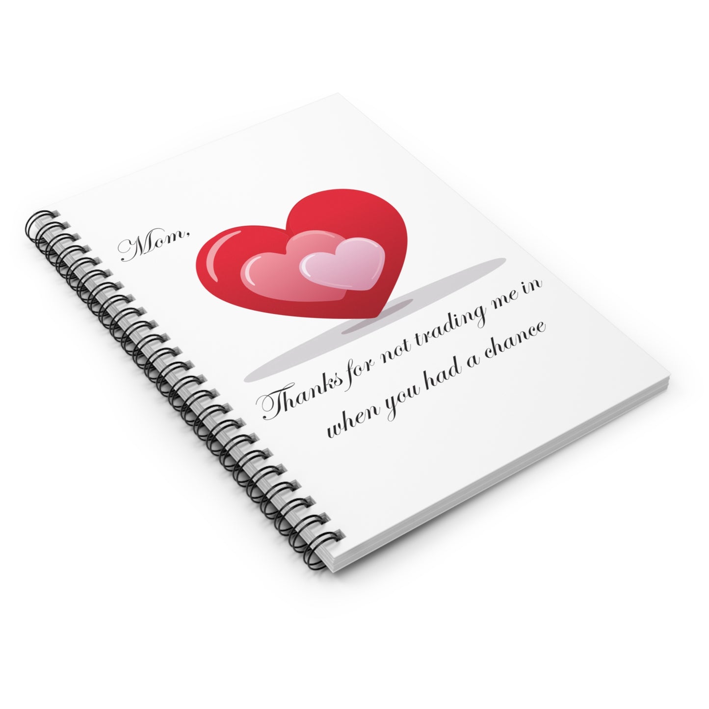 Heartfelt Spiral Notebook for Mom - Thank You Gift