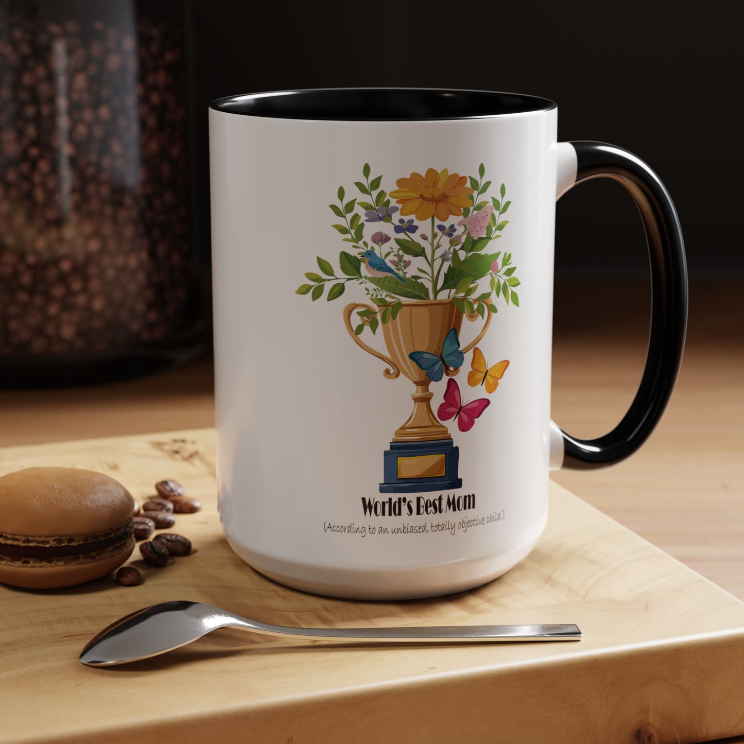 World's Best Mom Accent Coffee Mug - Perfect Gift for Mother's Day