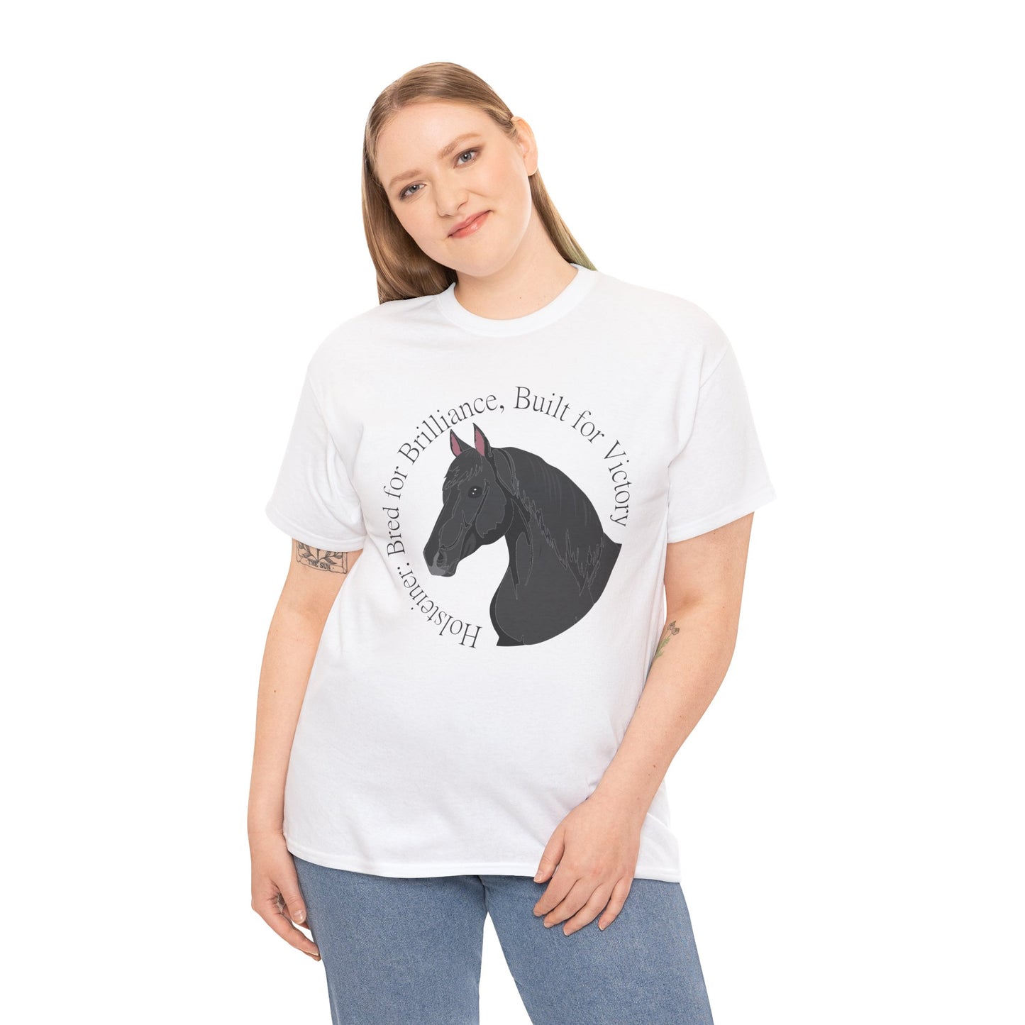 Holsteiner Horse Lover Unisex Heavy Cotton Tee - "Bred for Brilliance, Built for Victory"