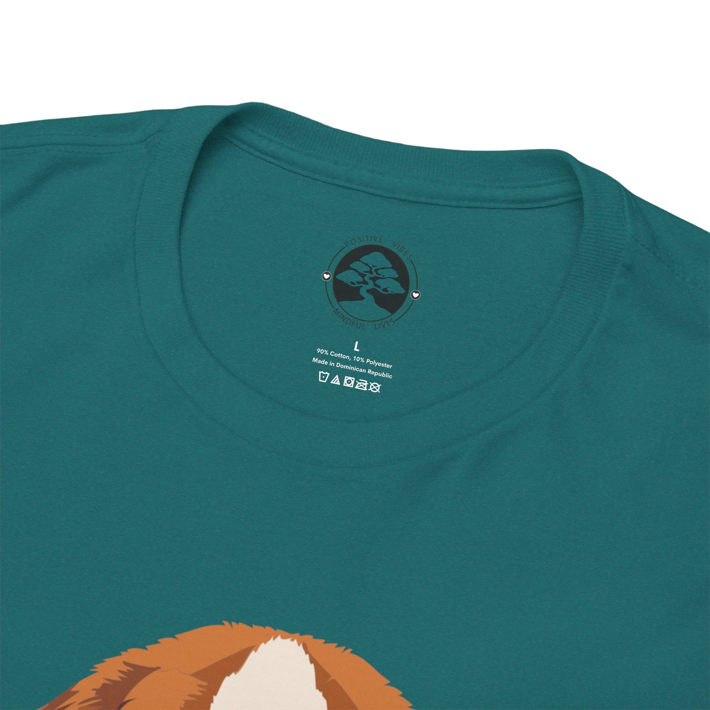 Camiseta unisex de algodón grueso con diseño de San Bernardo: Un abrazo en forma de perro