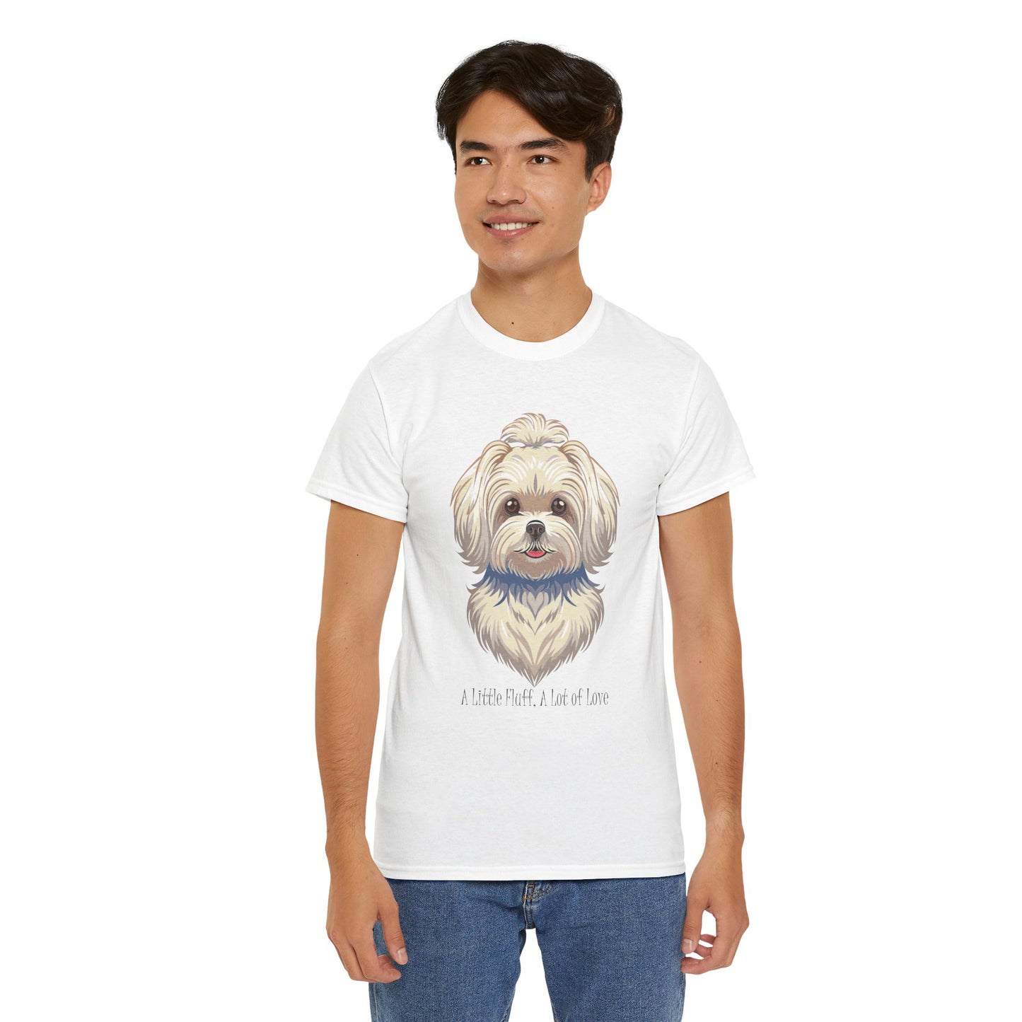Camisa unisex de algodón grueso "Maltés - Un poco de pelusa, mucho amor"