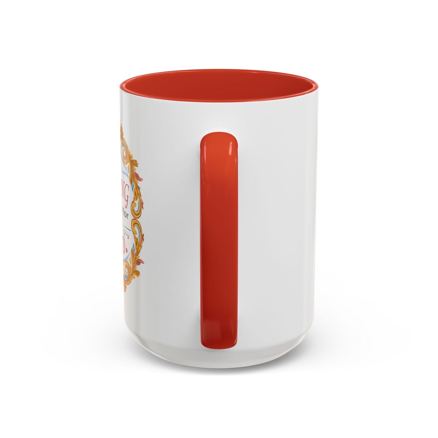 Taza de café con acento inspirador: "Esfuérzate y espera en el Señor"