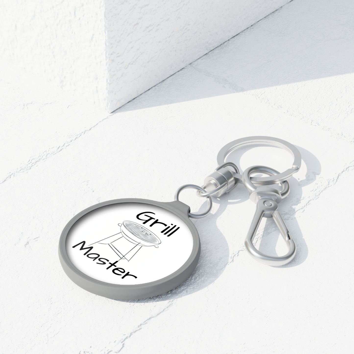 Grill Master Keyring Tag, Perfect Gift for BBQ Lovers, Personalized Keychain for Grill Enthusiasts, Father's Day Gift, Cooking Accessory