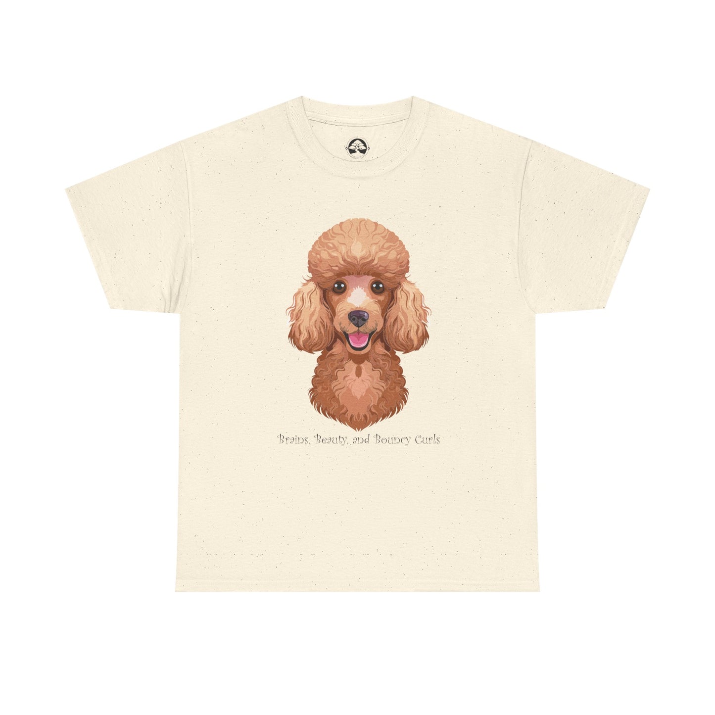 Caniche - Camiseta unisex de algodón grueso con inteligencia, belleza y rizos elásticos