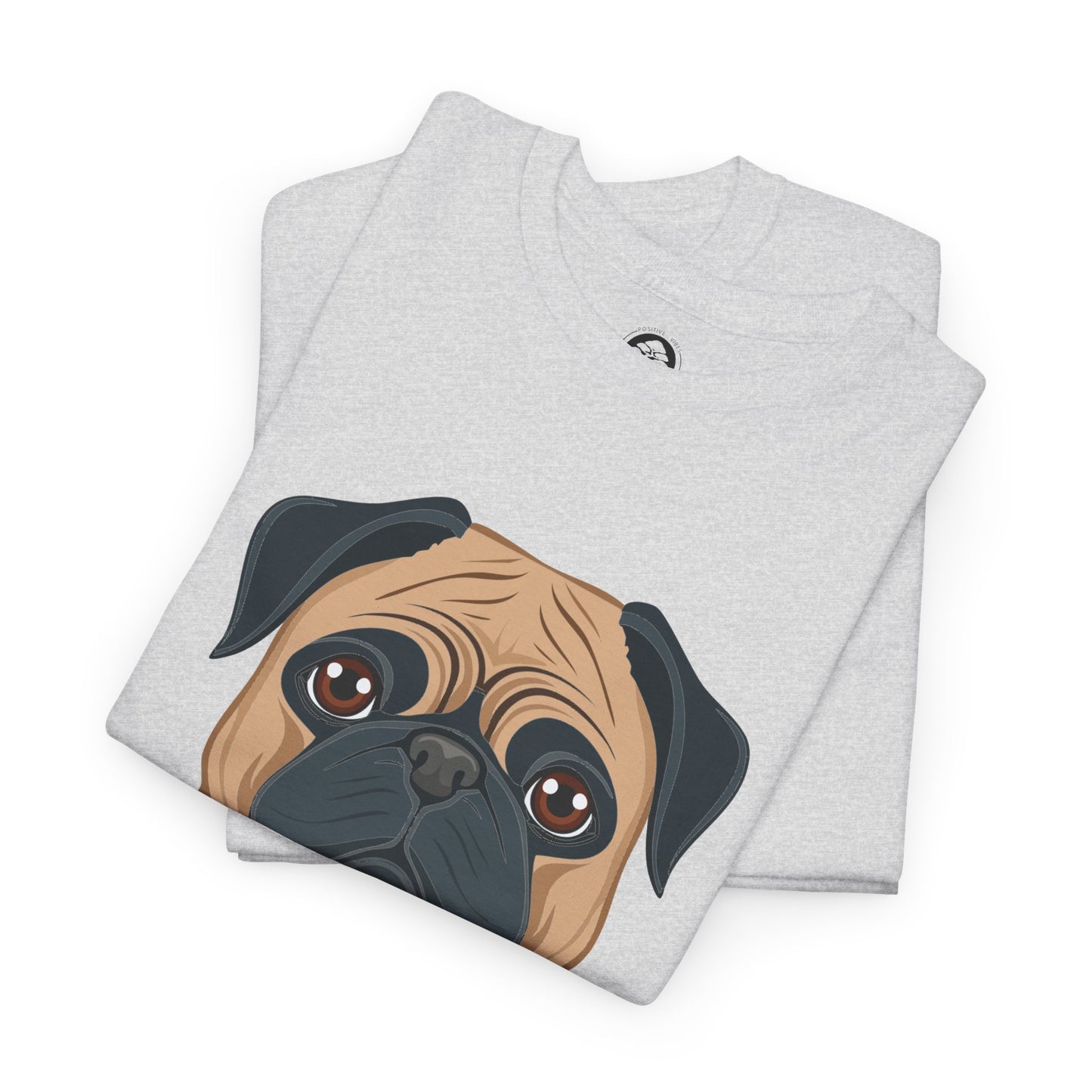 Pug - Camiseta unisex de algodón grueso "La vida de Pug me eligió"