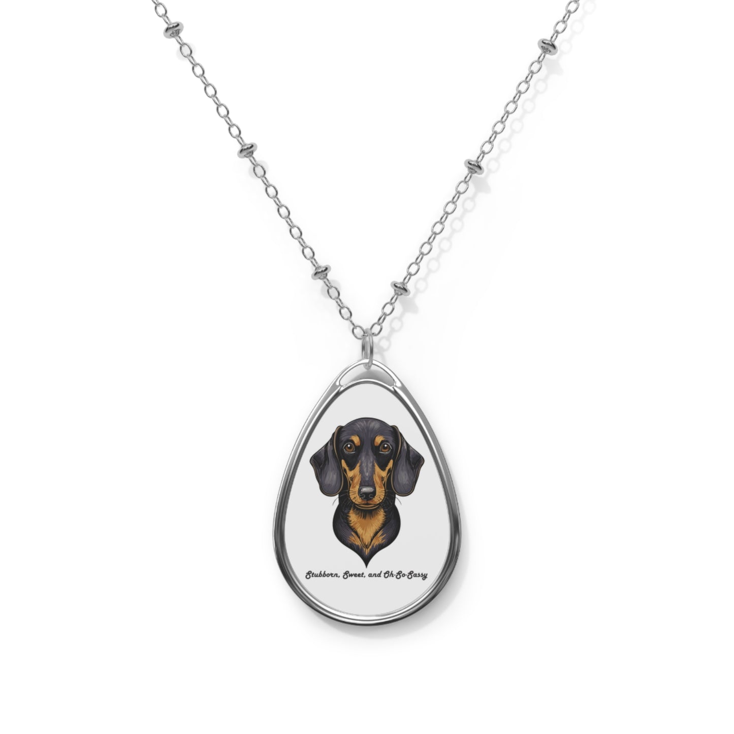 Dachsund Oval Necklace