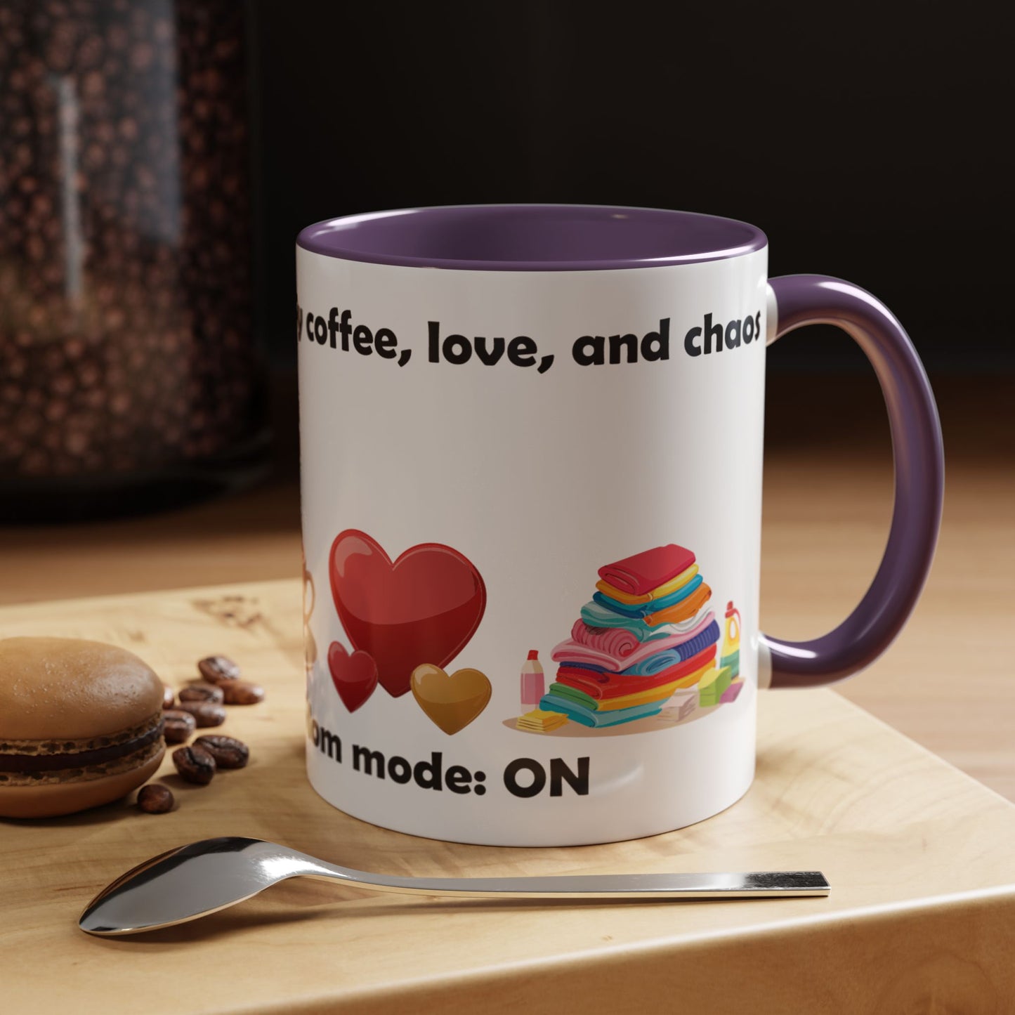 Mom Life Coffee Mug - 'Fueled by Coffee, Love & Chaos' - Perfect Gift for Moms