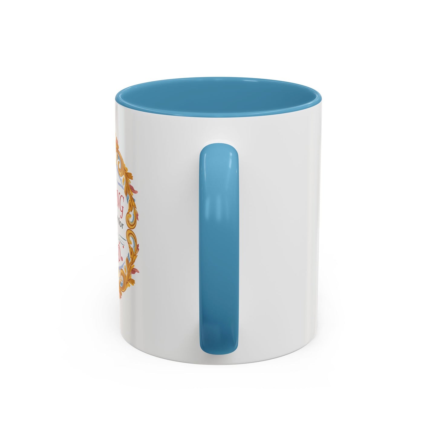Taza de café con acento inspirador: "Esfuérzate y espera en el Señor"