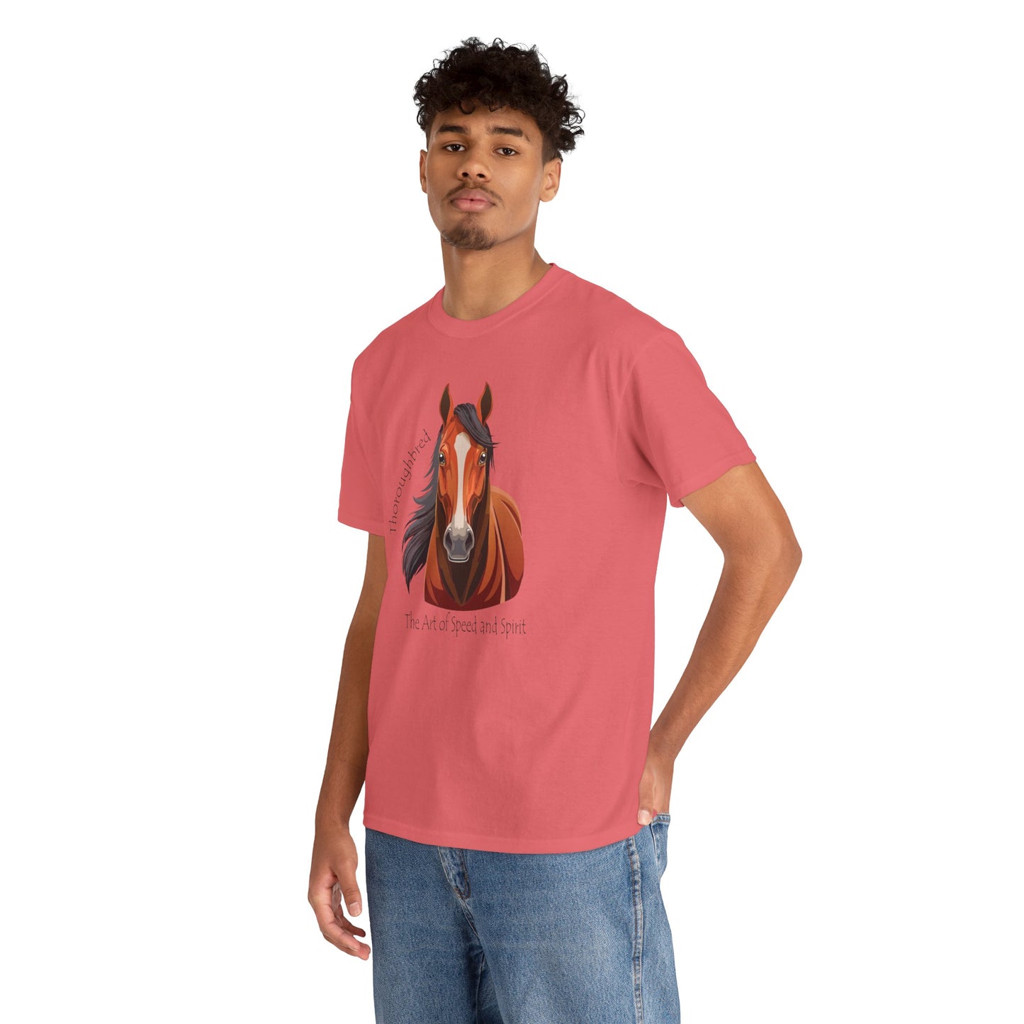 Thoroughbred Horse Unisex Heavy Cotton Tee