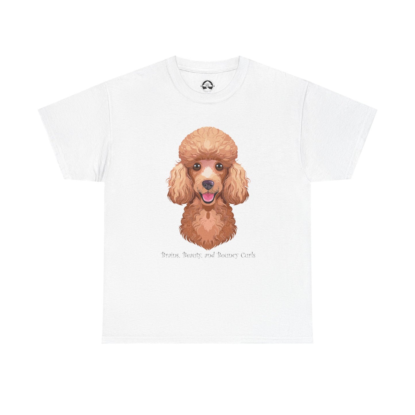 Caniche - Camiseta unisex de algodón grueso con inteligencia, belleza y rizos elásticos