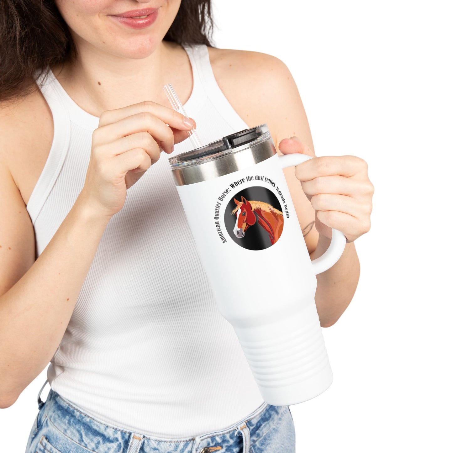American Quarter Horse Insulated Travel Mug - 40oz - Perfect for Horse Lovers and Riders