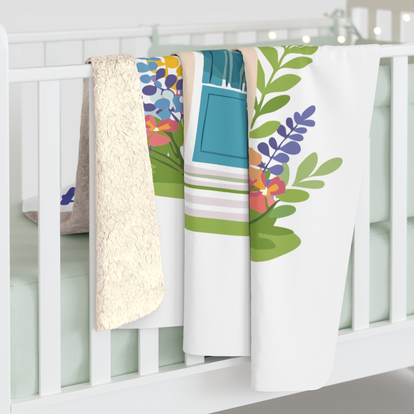 Cozy Sherpa Fleece Blanket - 'Home is Where Mom Is'