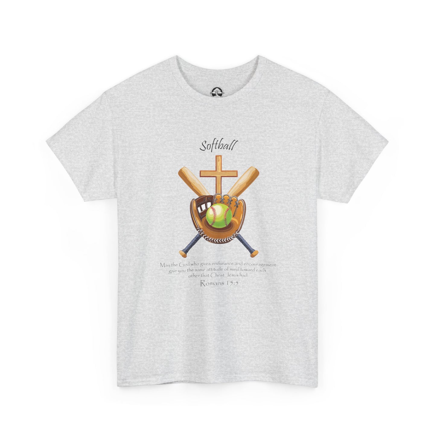 Camiseta unisex de algodón grueso "Softball Faith": perfecta para jugadores y aficionados