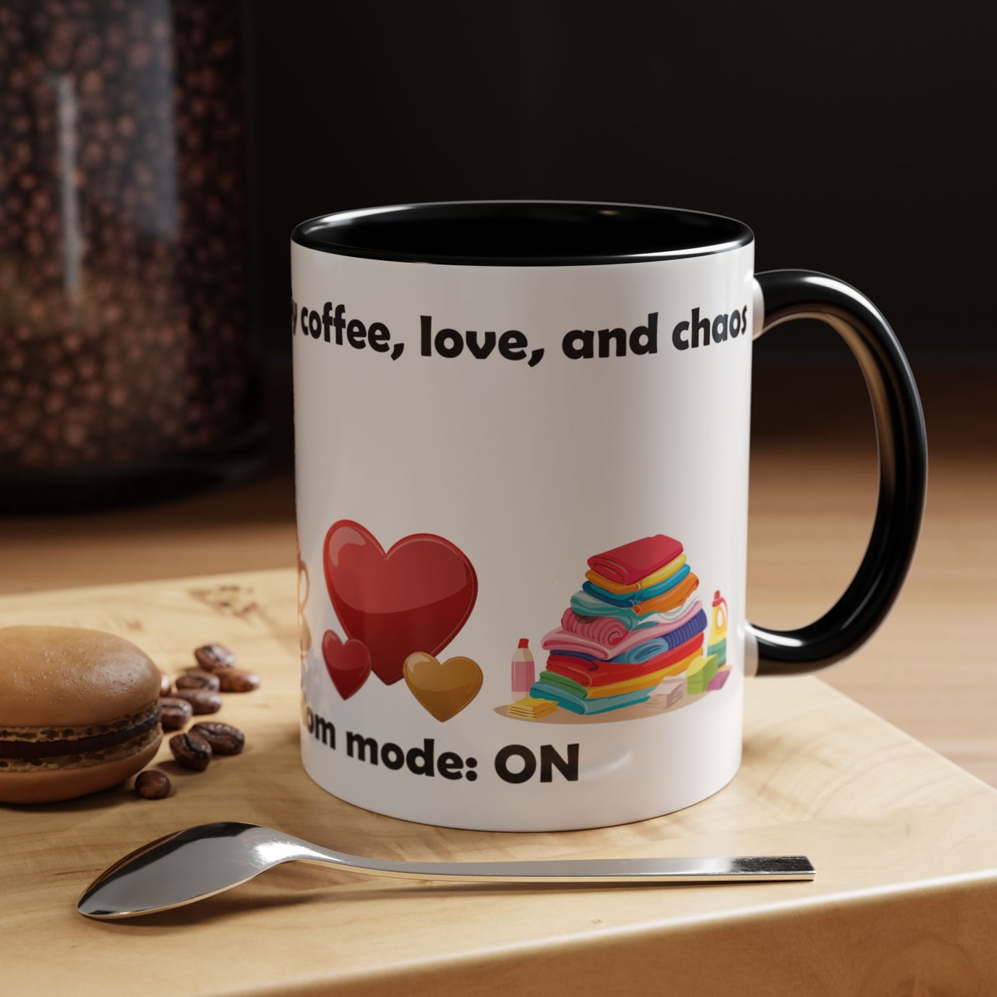 Mom Life Coffee Mug - 'Fueled by Coffee, Love & Chaos' - Perfect Gift for Moms