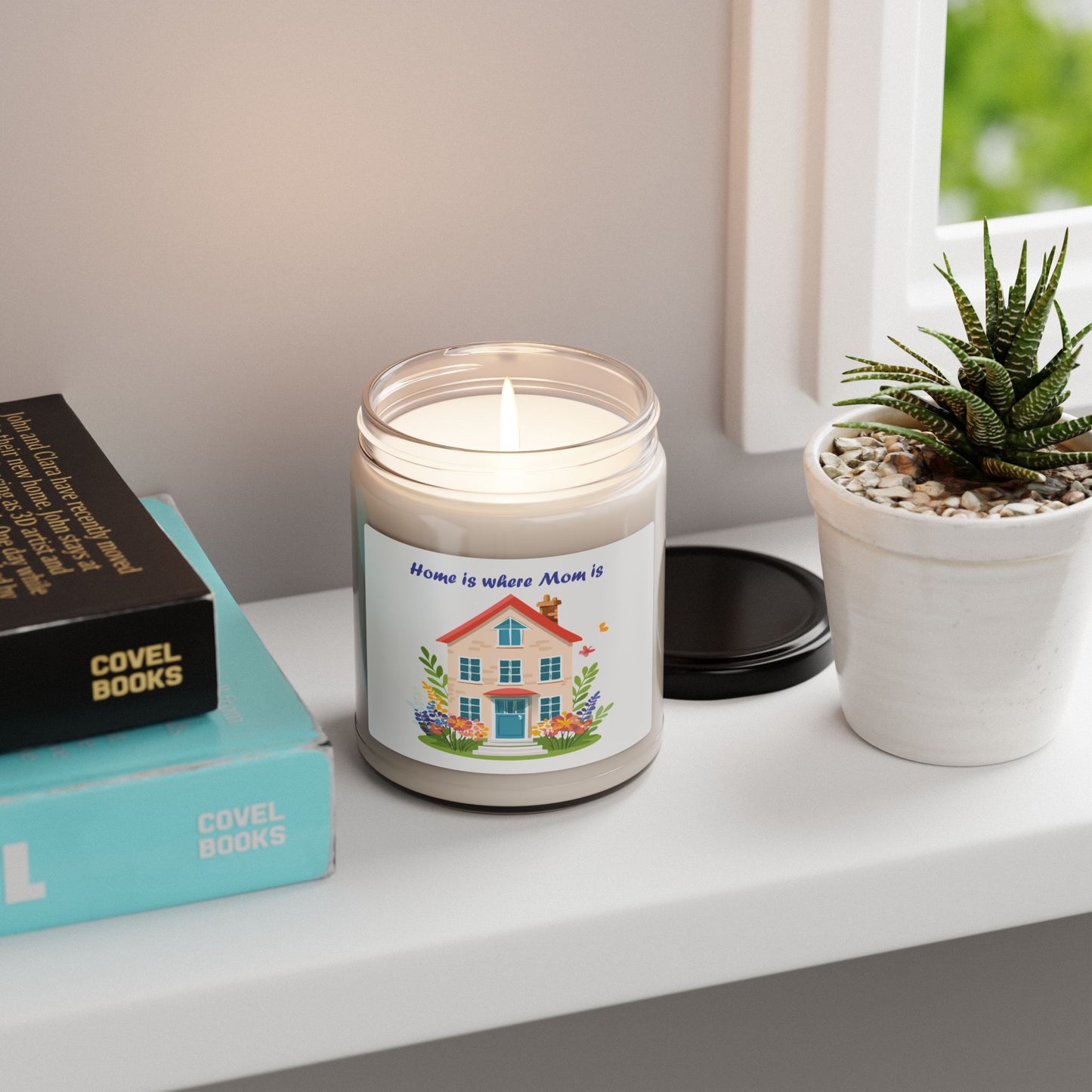Home is Where Mom Is Scented Soy Candle - 9oz, Floral Decor, Perfect Gift for Mother's Day and Home Lovers