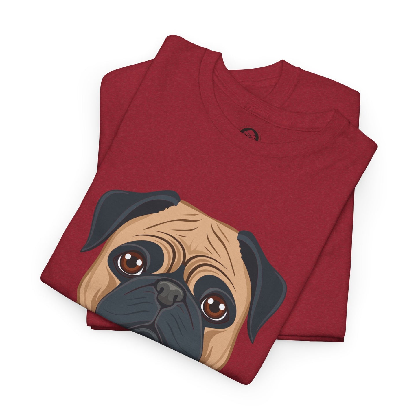 Pug - Camiseta unisex de algodón grueso "La vida de Pug me eligió"