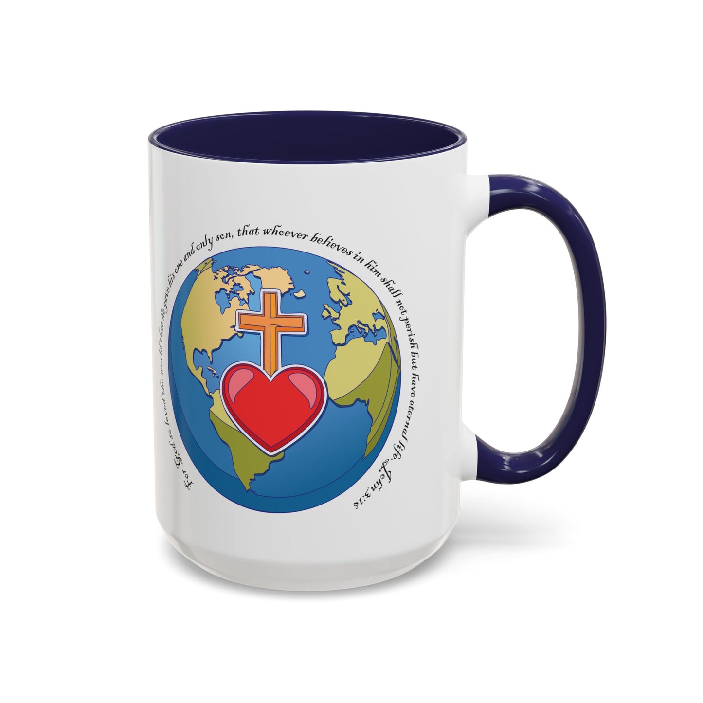 Taza de café con acento inspirador: diseño de fe y amor, perfecta para la motivación diaria.