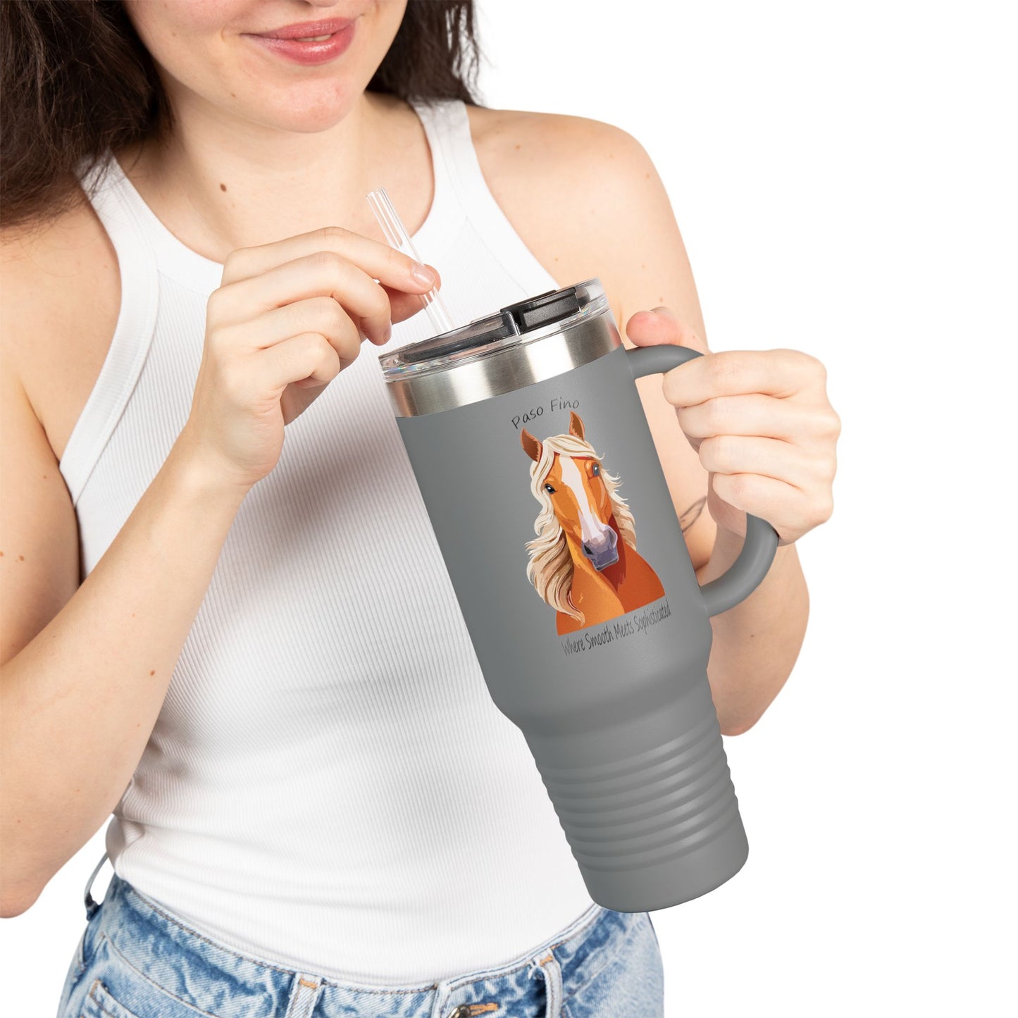 Paso Fino Horse Insulated Travel Mug - 40oz Durable Coffee Cup for Equestrians