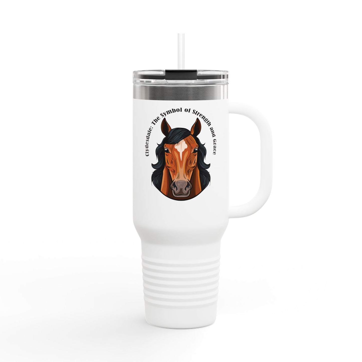 Clydesdale Insulated Travel Mug - Equine Inspiration, 40oz - Perfect for Horse Lovers