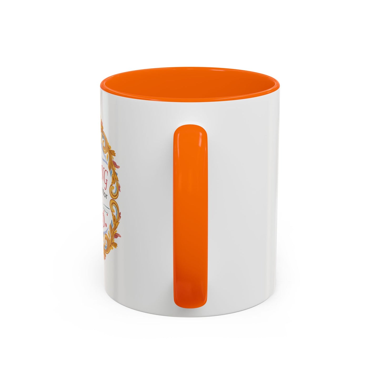 Taza de café con acento inspirador: "Esfuérzate y espera en el Señor"