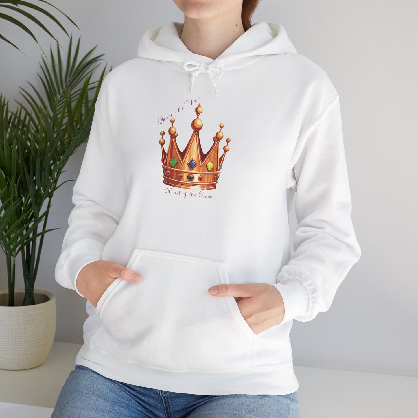 Queen of Chaos Unisex Hoodie – Heavy Blend Sweatshirt for Royal Vibes