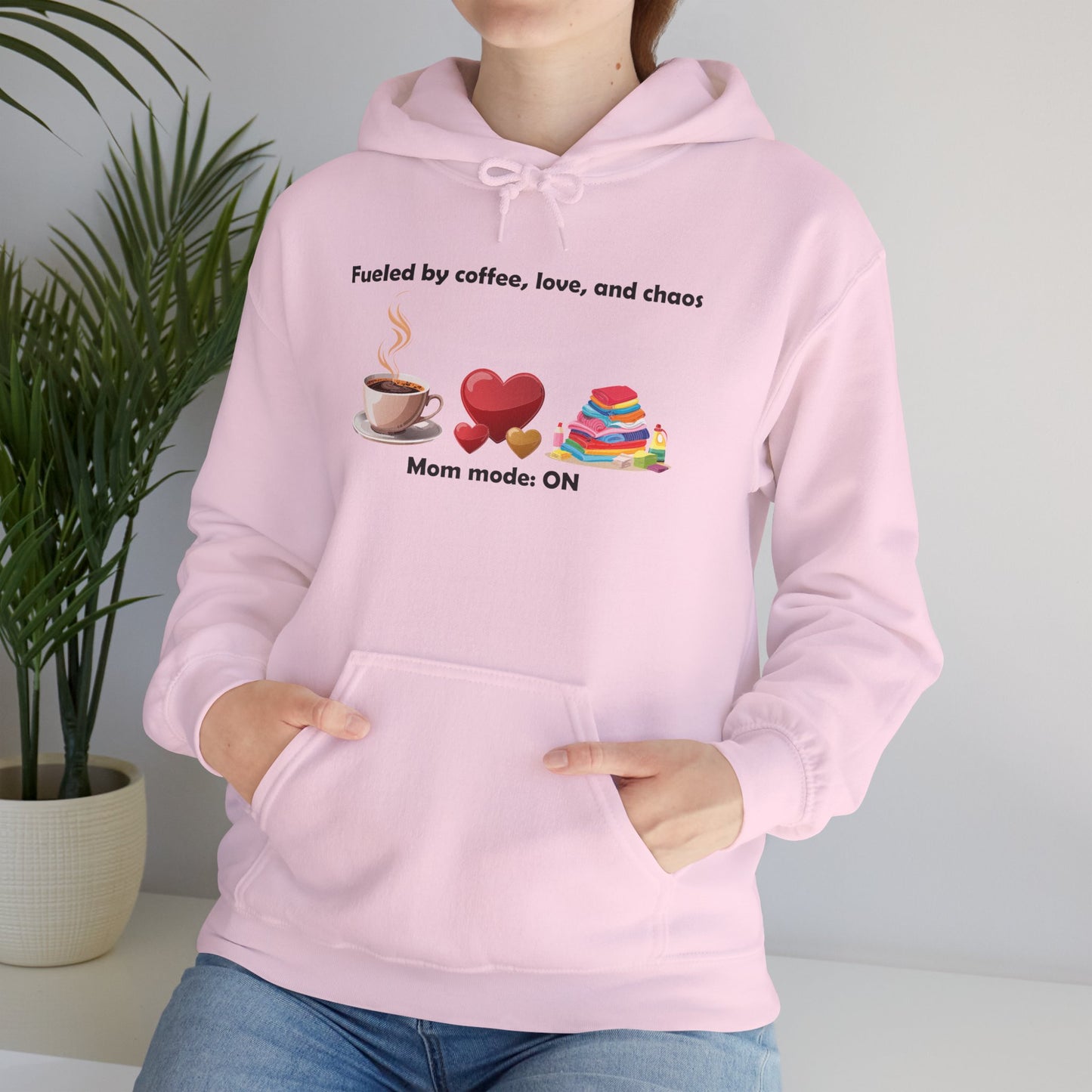 Mom Life Sweatshirt - Fueled by Coffee, Love, and Chaos