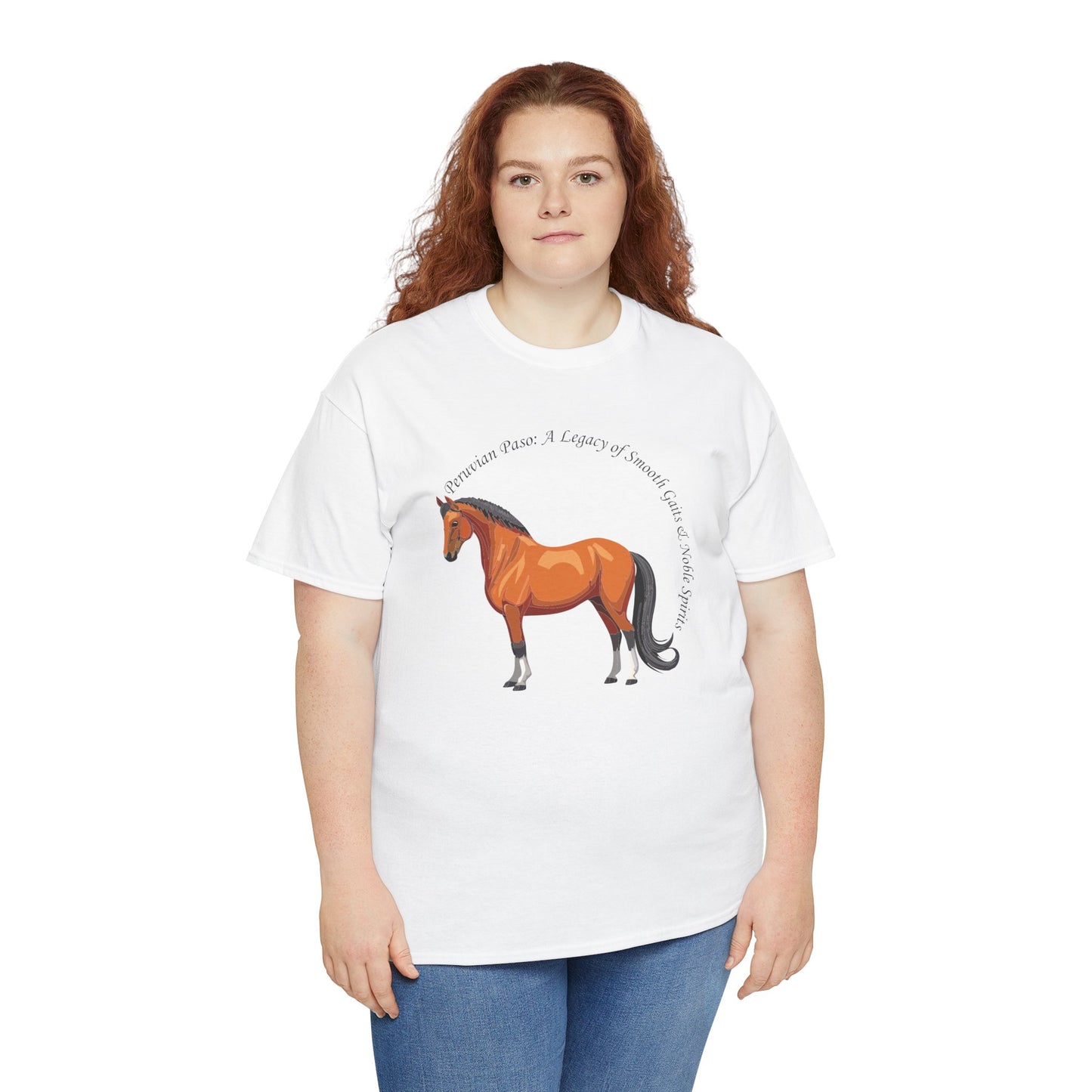 Peruvian Paso Passion Unisex Heavy Cotton Tee - Horse Graphic T-Shirt for Animal Lovers