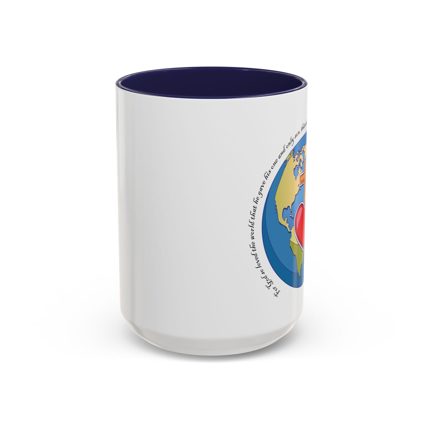 Taza de café con acento inspirador: diseño de fe y amor, perfecta para la motivación diaria.