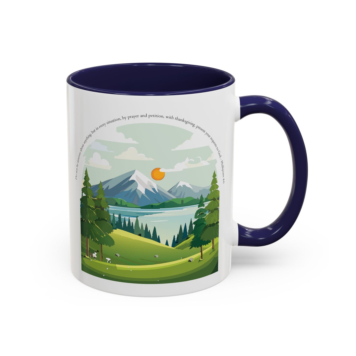 Taza de café inspiradora de naturaleza: perfecta para amantes de las actividades al aire libre y motivación matutina.