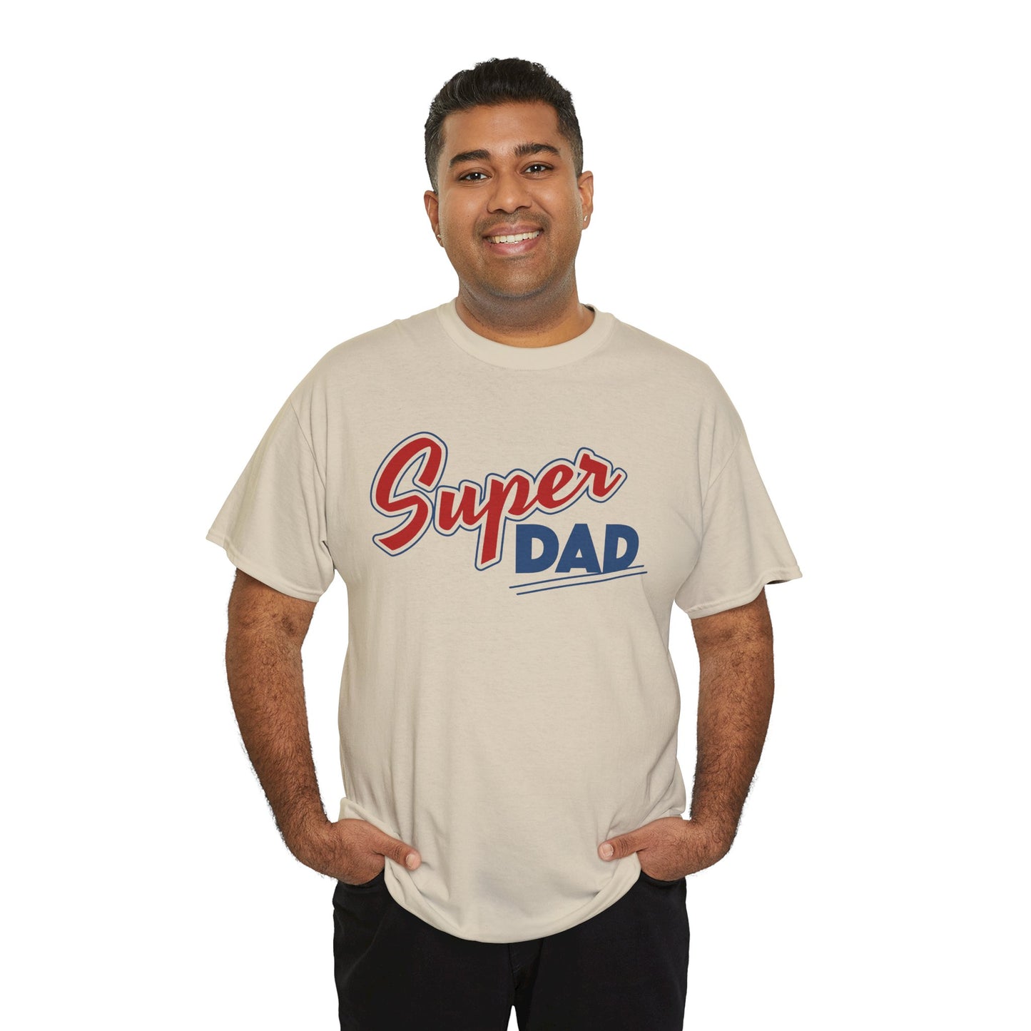 Super Dad Unisex Heavy Cotton Tee - Perfect Gift for Father's Day, Birthdays, and Family Celebrations