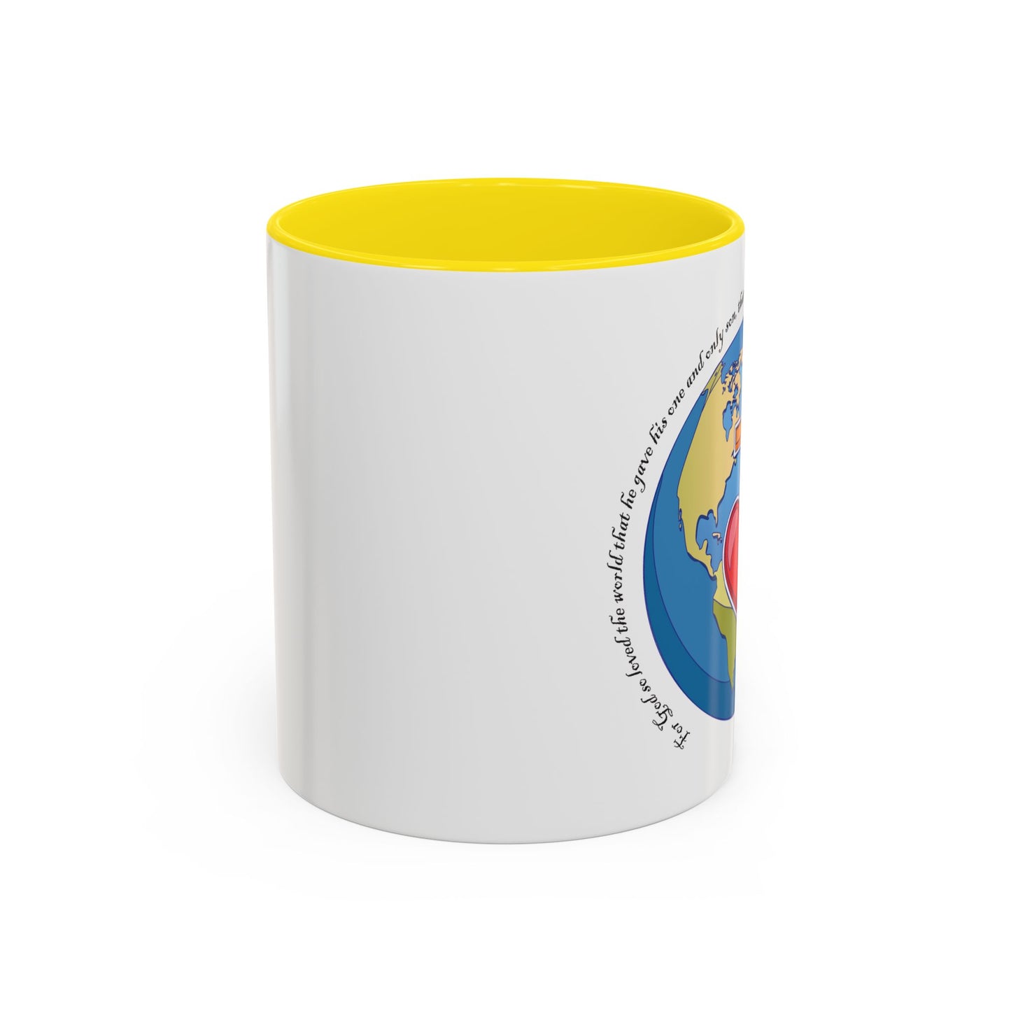 Taza de café con acento inspirador: diseño de fe y amor, perfecta para la motivación diaria.