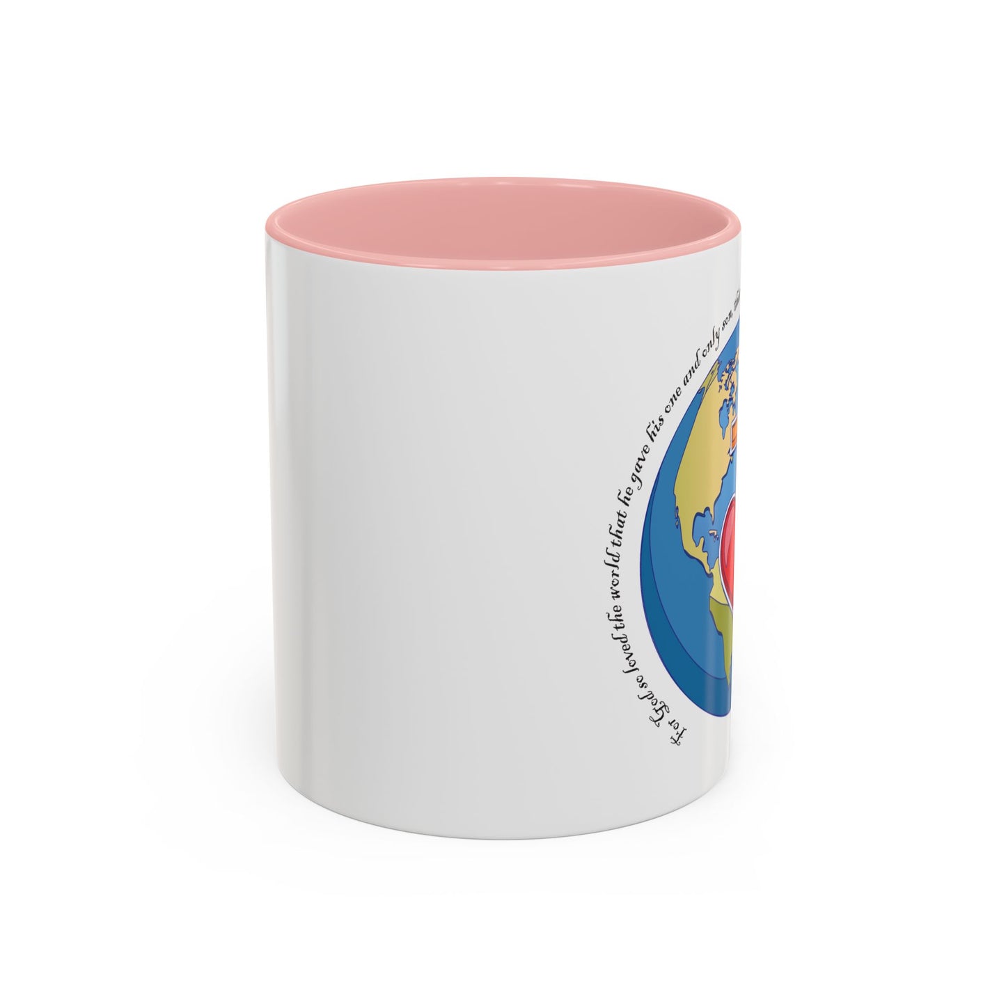 Taza de café con acento inspirador: diseño de fe y amor, perfecta para la motivación diaria.