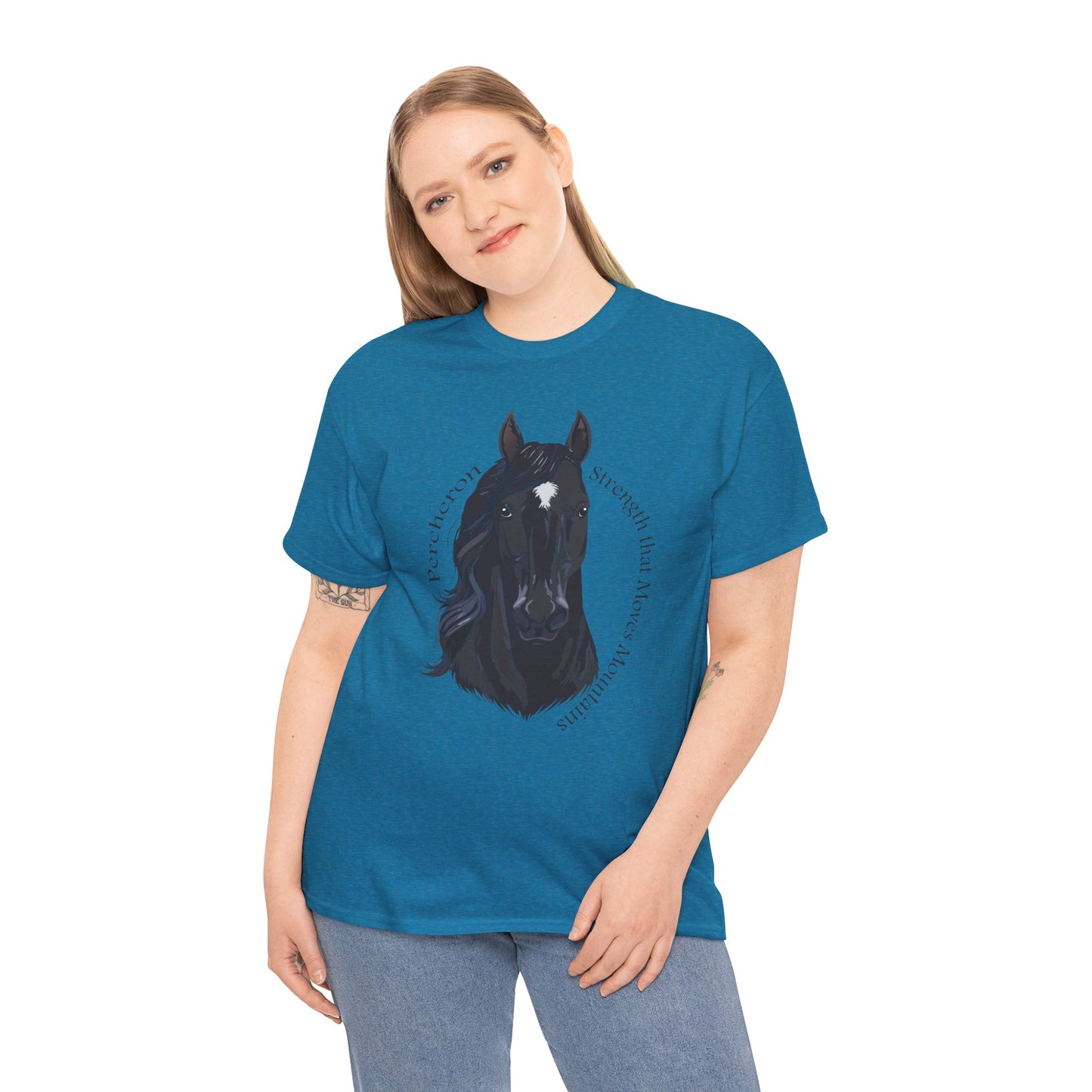 Percheron Unisex Heavy Cotton Tee - Horse Design