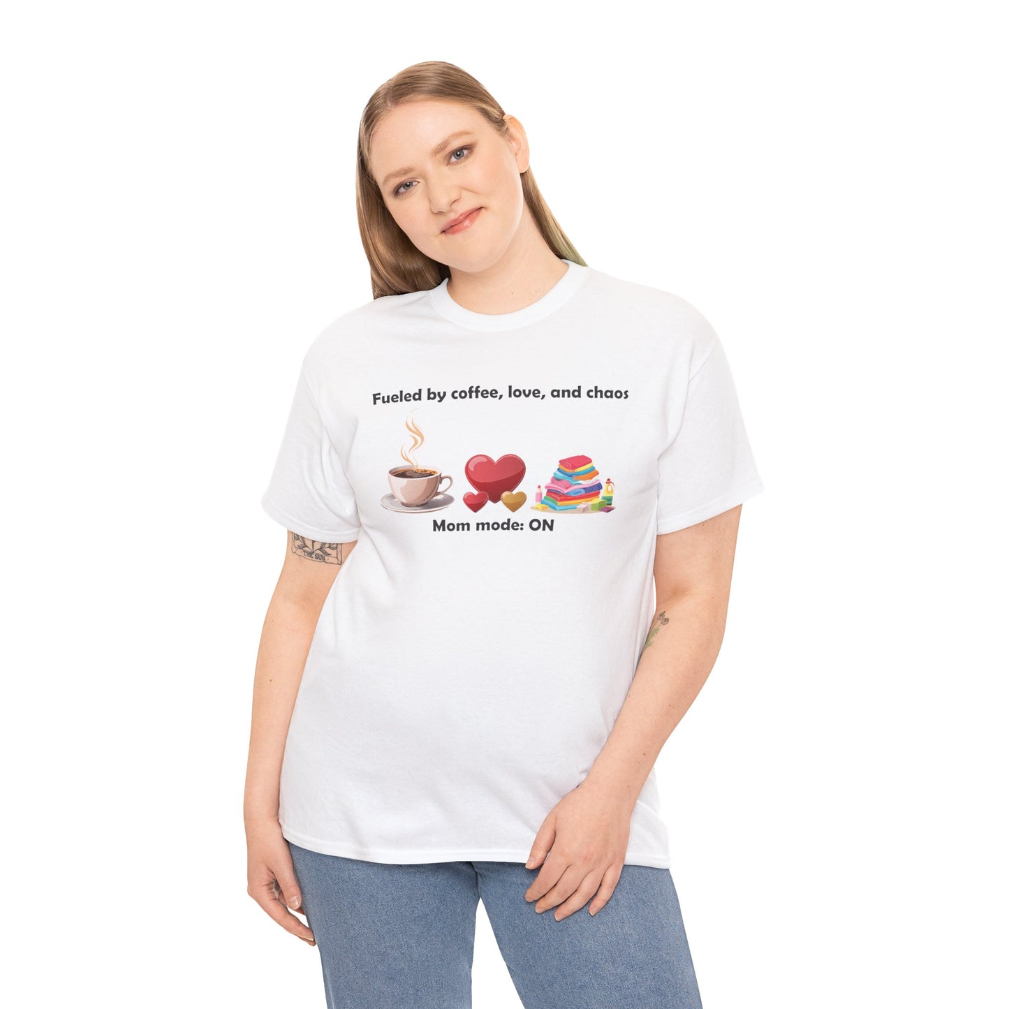 Mom Mode On Tee - Perfect for Coffee Lovers & Moms