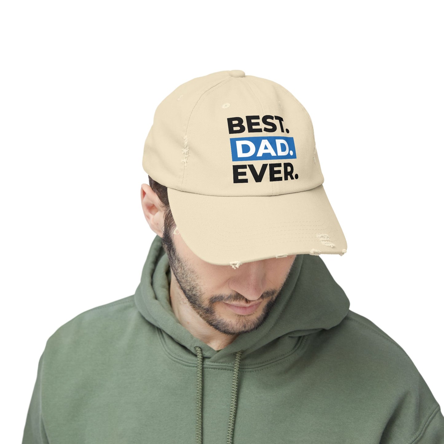 Best Dad Ever Distressed Cap | Unisex Vintage Hat, Father's Day Gift, Casual Dad Accessory, Dad Cap, Gift for New Dad