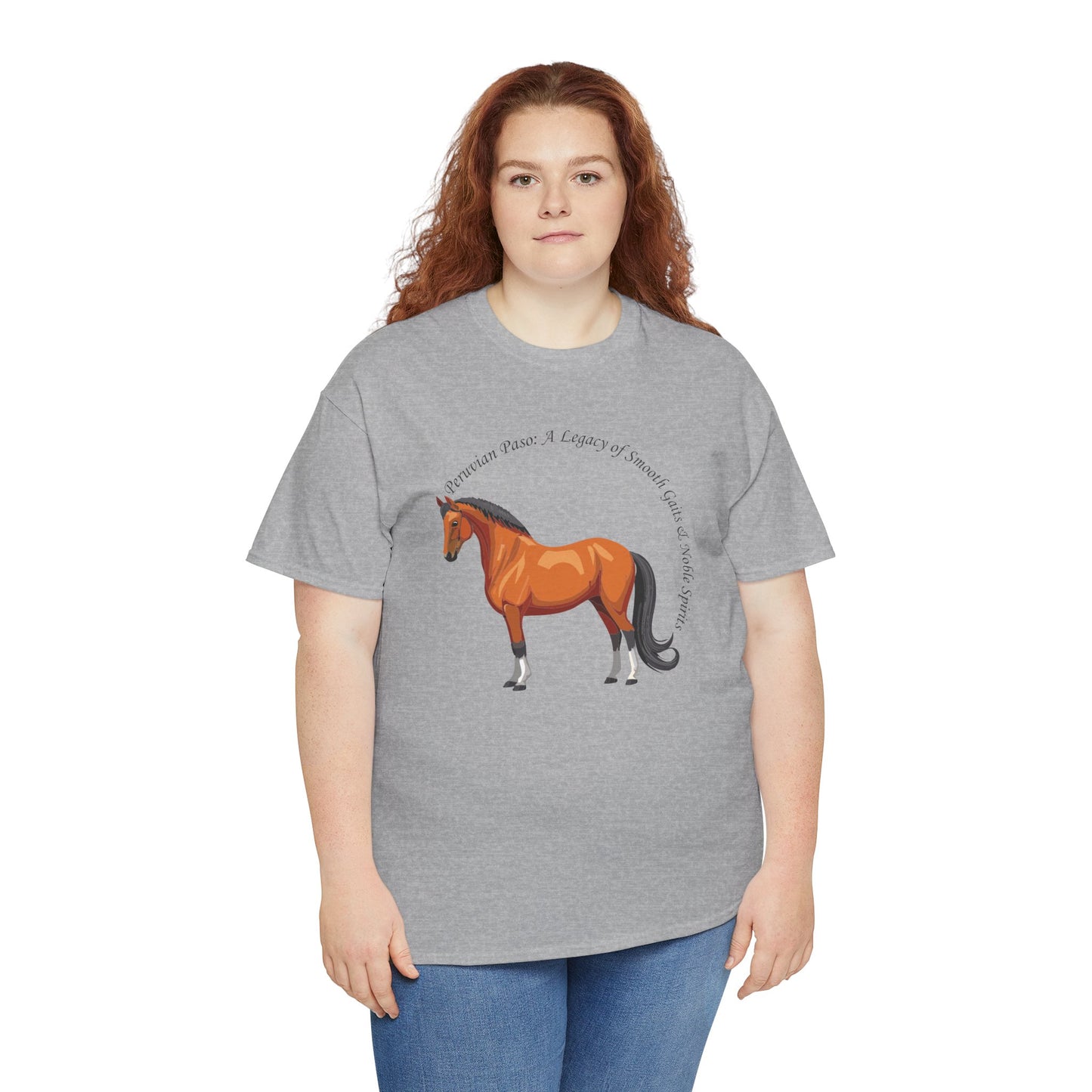Peruvian Paso Passion Unisex Heavy Cotton Tee - Horse Graphic T-Shirt for Animal Lovers