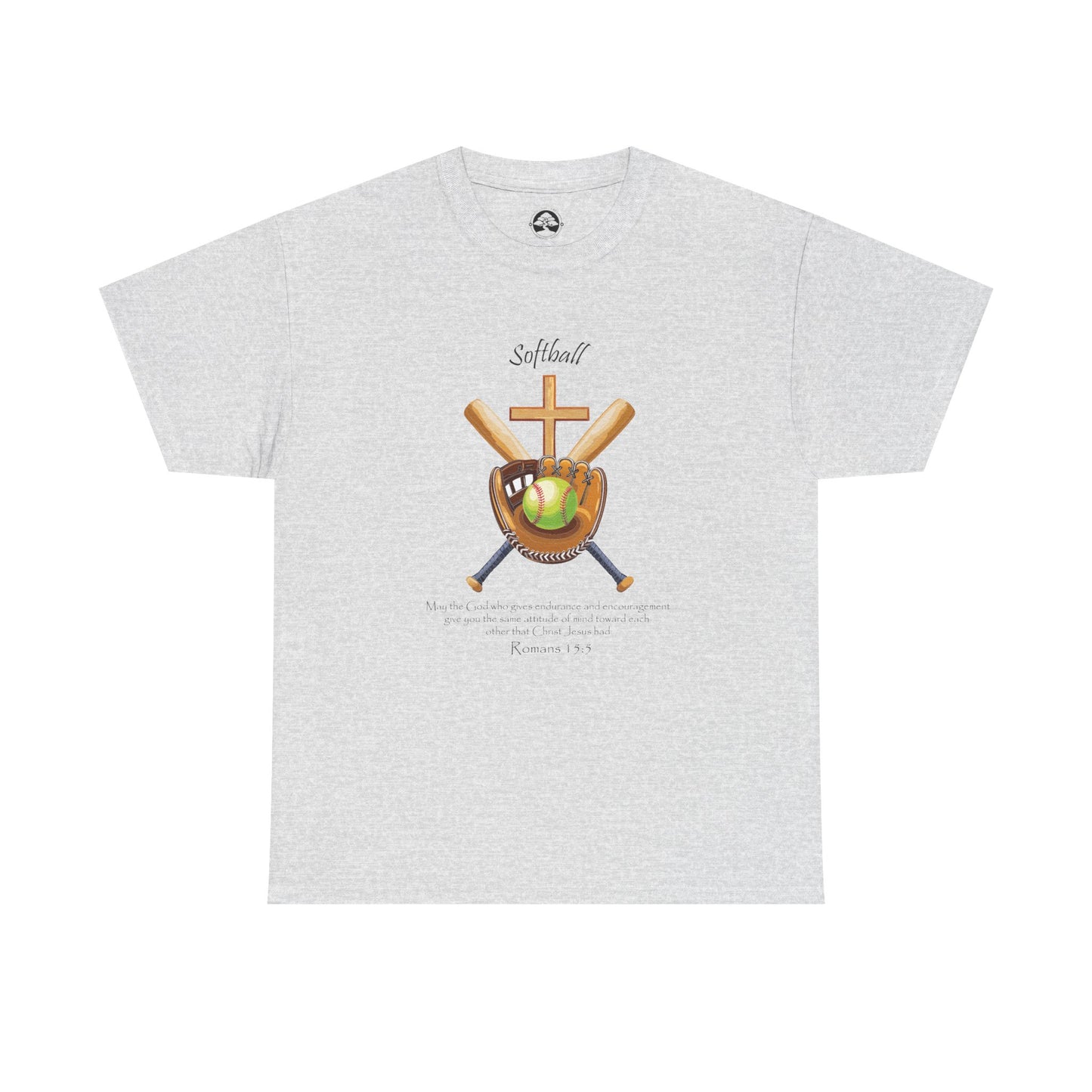 Camiseta unisex de algodón grueso "Softball Faith": perfecta para jugadores y aficionados