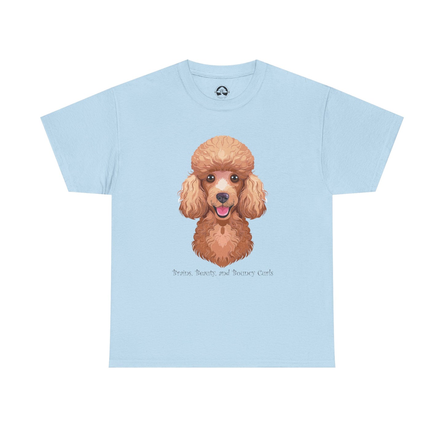 Caniche - Camiseta unisex de algodón grueso con inteligencia, belleza y rizos elásticos
