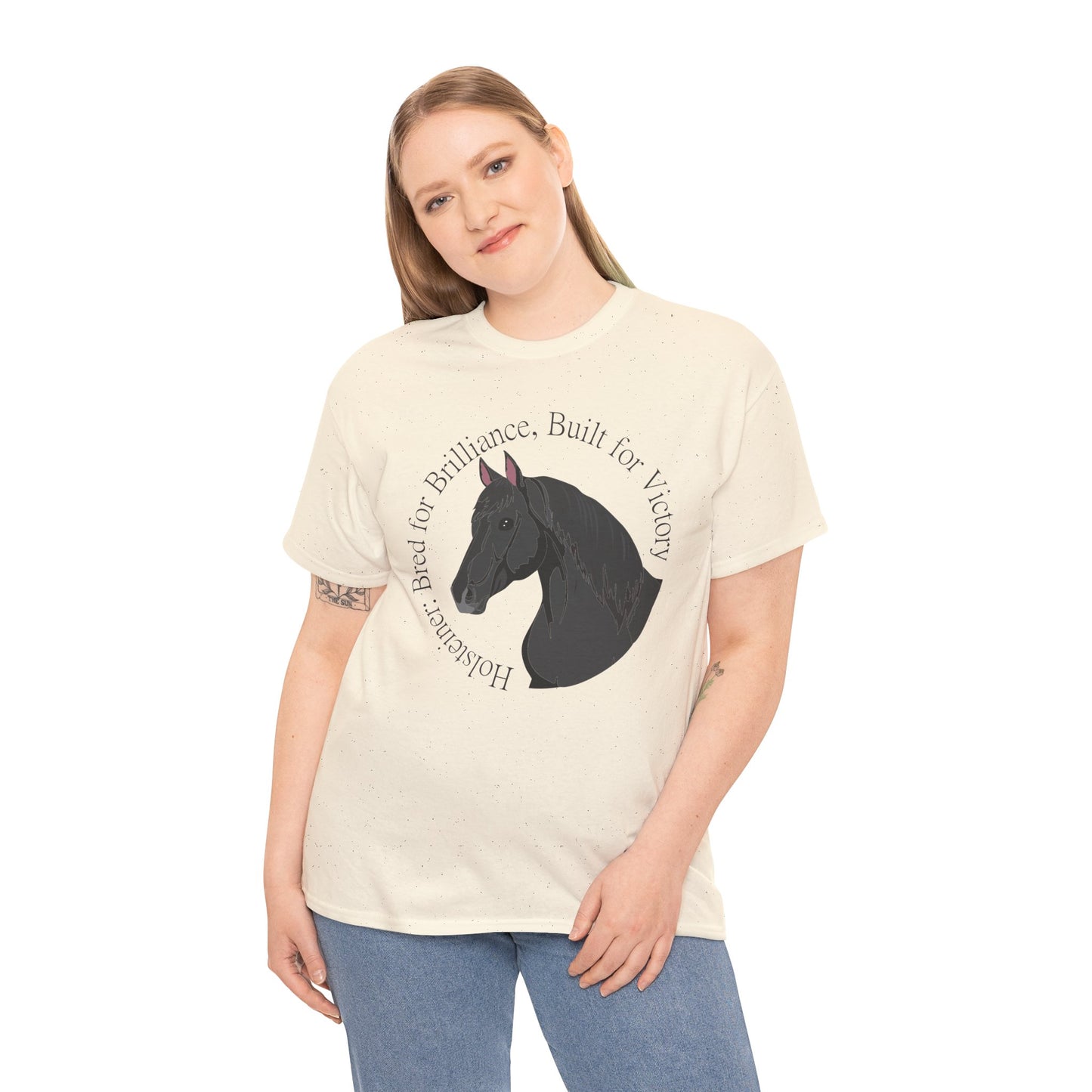 Holsteiner Horse Lover Unisex Heavy Cotton Tee - "Bred for Brilliance, Built for Victory"