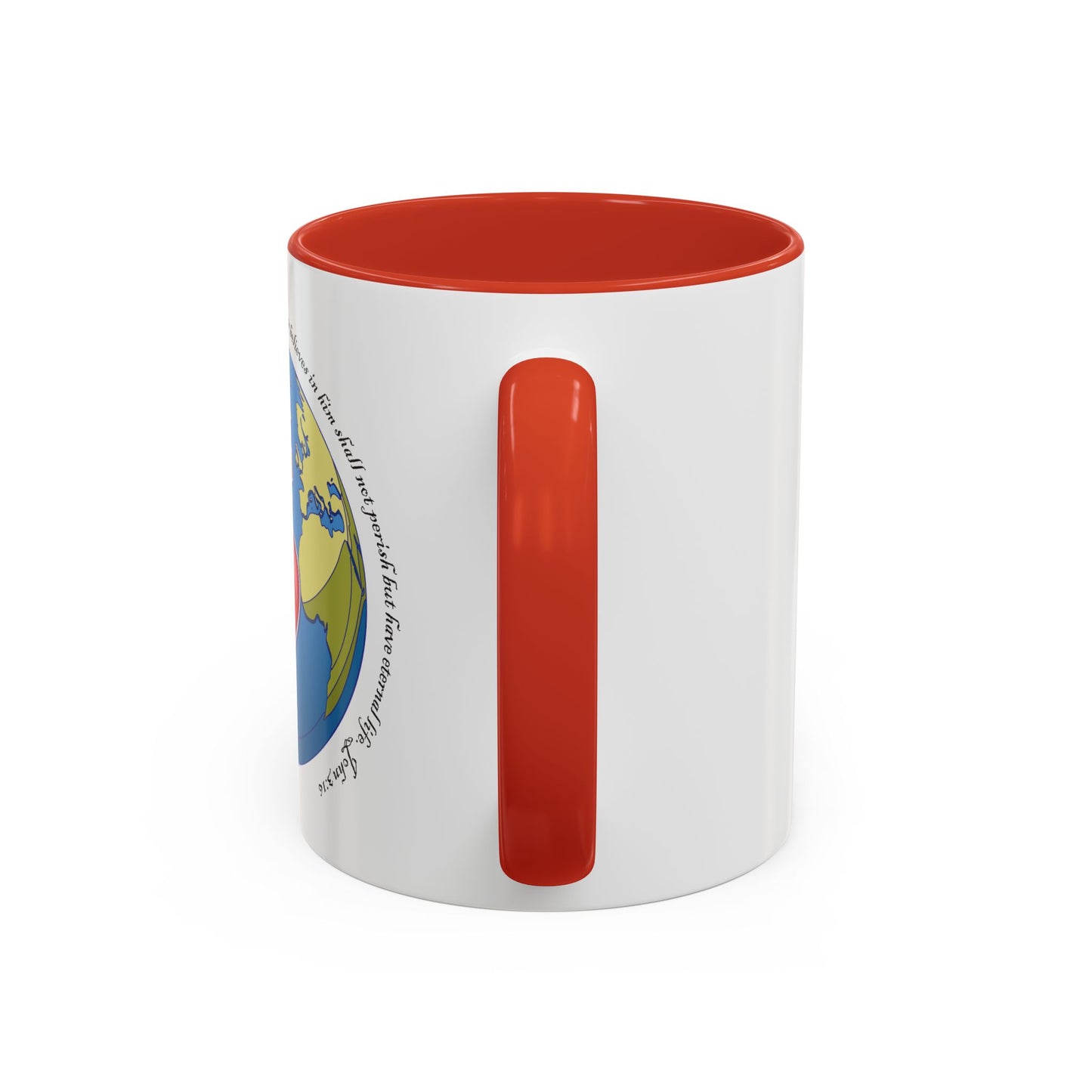 Taza de café con acento inspirador: diseño de fe y amor, perfecta para la motivación diaria.