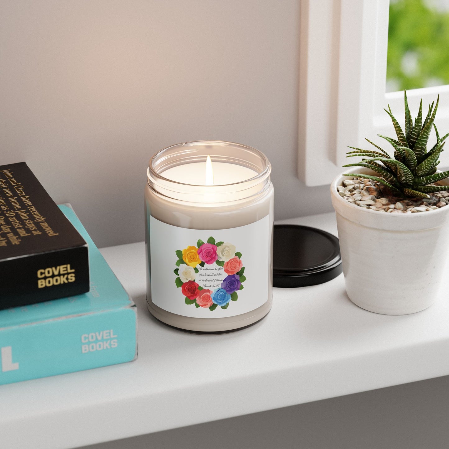 Inspirational Floral Scented Soy Candle for Mom- 9oz - Perfect Gift for Self-Care & Celebrations