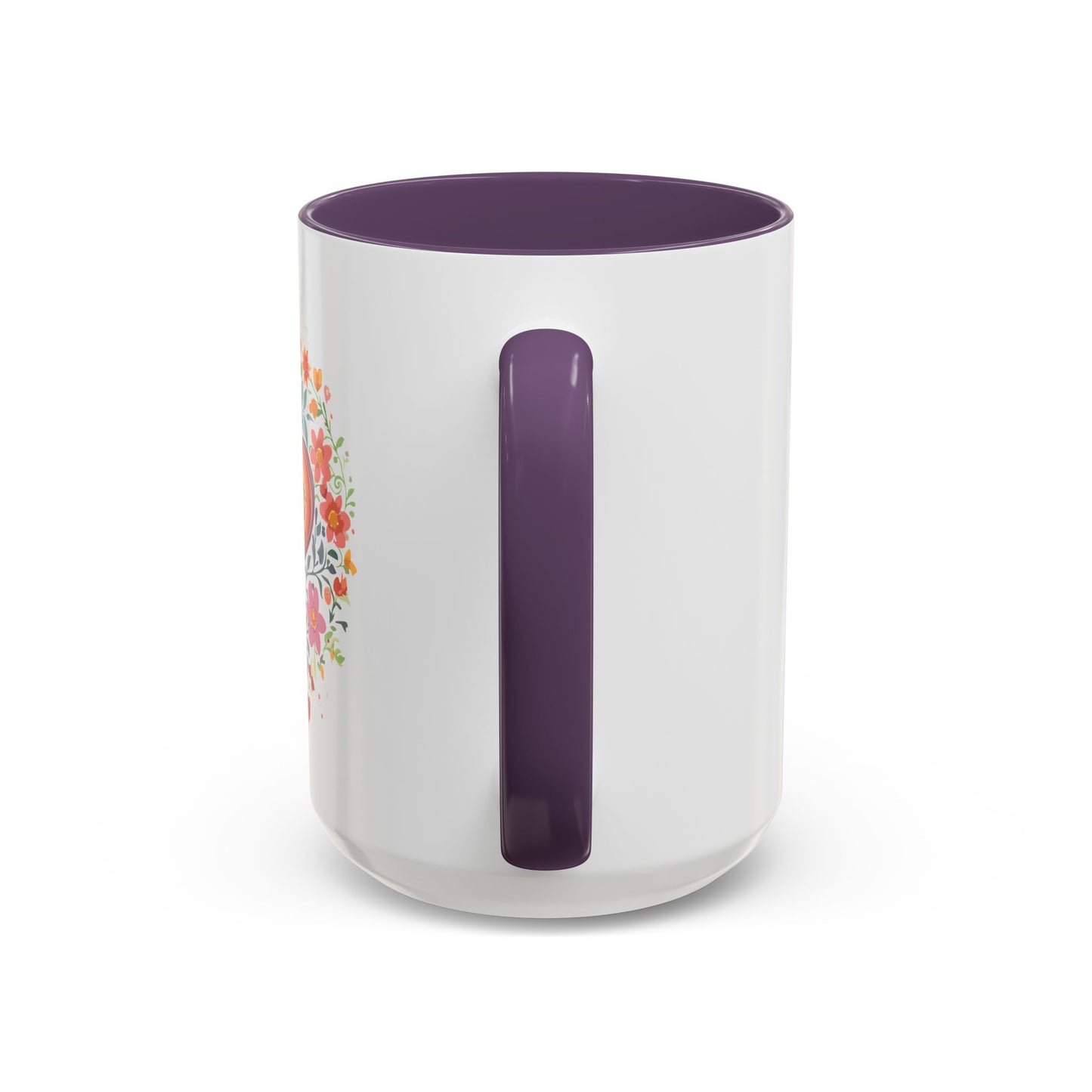 Mom Appreciation Heart Coffee Mug | Floral Design | 11 & 15oz Accent Mug